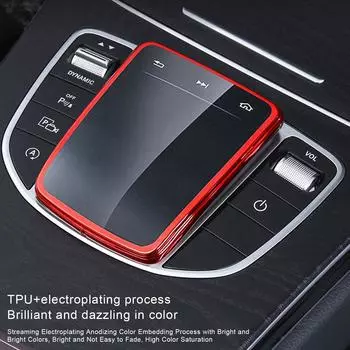 Автомобильные аксессуары для Mercedes Benz 19-21C 20-21 EQC 19-21 E-Class 20-21 GLC TPU центральное управление мышь защитная крышка экрана чёрный