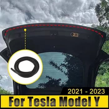 Автомобильные аксессуары для Tesla Model Y 2024 2024 2024 Дверной уплотнитель Защитная лента для автомобильной герметизации Полоски Защитные автомобильные накладки на багажник чёрный