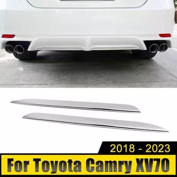 Автомобильные аксессуары для Toyota Camry XV70 SE XSE 2018-2022 2023, нержавеющая крышка заднего бампера, накладка, украшение на рамку серебряный