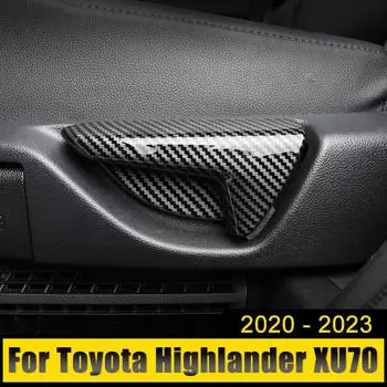Автомобильные аксессуары для Toyota Highlander Kluger XU70 2020 2024 2024 2024 ABS Задний ряд сидений Откидывающиеся ручки Накладки Наклейки серебряный