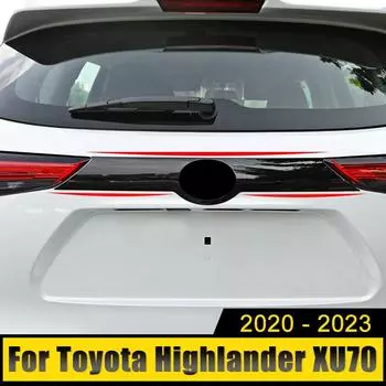 Автомобильные аксессуары для Toyota Highlander XU70 Kluger 2020-2024 2024 ABS задняя крышка багажника протектор рамка молдинг логотип крышка крышка отделка серебряный