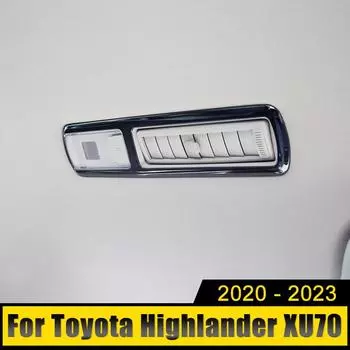 Автомобильные аксессуары для Toyota Kluger Highlander XU70 2020 2024 2024 2024 Гибридная нержавеющая автомобильная внутренняя крышка вентиляционной рамы крыши серебряный