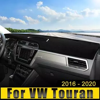 Автомобильные аксессуары для Volkswagen VW Touran 5T1 2016 2017 2018 2019 2020 2024 Крышка приборной панели, защитная накладка от света, коврики с защитой от УФ-излучения