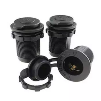 Автомобильные аксессуары - Гнездо прикуривателя 12 В Водонепроницаемая вилка для автомобиля, морского мотоцикла, квадроцикла, автофургона, прикуриватель, розетка, розетка для женского сиденья чёрный