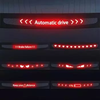 Автомобильные аксессуары - Хэллоуин принимаем индивидуальные наклейки на автомобиль для Tesla Model 3 Y высоко установленный тормоз акриловая проекционная доска верхняя задняя фара эмблема