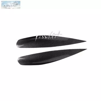 Автомобильные аксессуары из настоящего углеродного волокна, фары, брови, веки, отделка для Mitsubishi Lancer 2002-2006, наклейки на автомобиль чёрный
