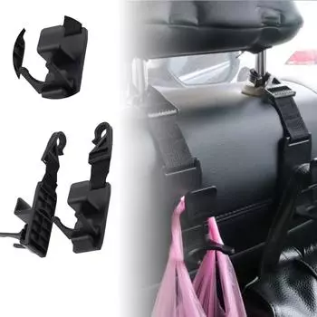 Автомобильные аксессуары Крючок для подвешивания спинки кресла Универсальный автомобильный крючок Креативный многофункциональный автомобильный крючок Автомобильные аксессуары Интерьер One Size чёрный