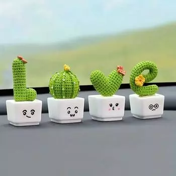 Автомобильные аксессуары Love Cactus, креативные ручные работы из смолы, имитация автомобильной консоли, подарки, украшения, аксессуары