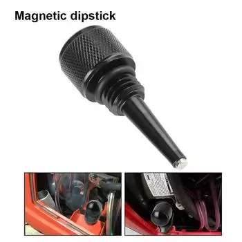 Автомобильные аксессуары Масляный щуп Магнитный масляный щуп для двигателя Магнитный масляный щуп Универсальный небольшой магнитный щуп Алюминиевый щуп Black