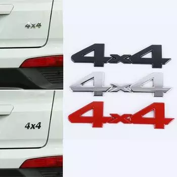 Автомобильные аксессуары Металл 3D 4x4 Авто Наклейка Эмблема Значок чёрный