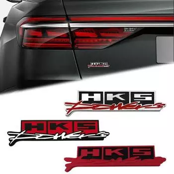 Автомобильные аксессуары, металлические HKS power, стерео модифицированная эмблема, наклейка на задний багажник, значок для автомобиля, мотоцикла серебряный
