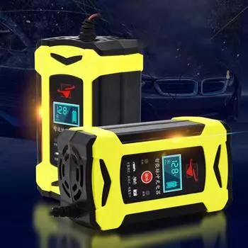 Автомобильные аксессуары, умное импульсное зарядное устройство, шоковый ЖК-экран, множественная защита, 72 Вт, импульсное ремонтное зарядное устройство с пламенем, быстрая зарядка, зарядное устройство