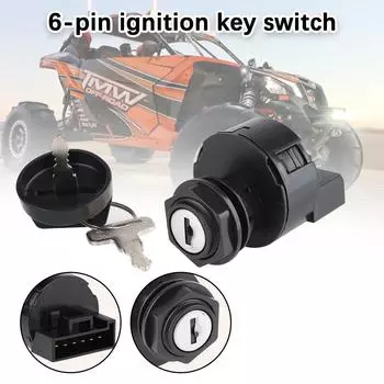 Автомобильные аксессуары, замок запуска двигателя, 6-контактный, для Polaris Sportsman 400 500 700 800 4011002 4012165 4010390 4012164 4011142, комплект, ключ зажигания для квадроцикла Black