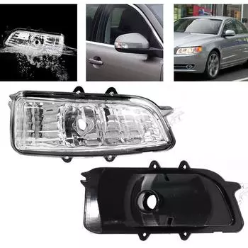 Автомобильные боковые зеркала заднего вида с указателями поворота (без лампочки) Для Volvo S80 S80L S40 S60 C70 C30 31111090 Фонарь указателя заднего хода