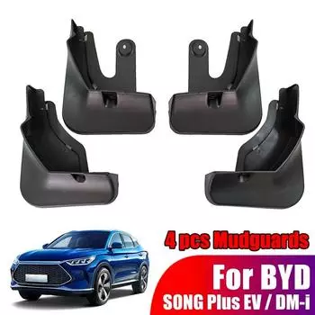 Автомобильные брызговики для BYD SONG PLUS DM-i EV 2022, передние и задние брызговики, брызговики на крыльях, 4 шт., аксессуары Song Plus EV and DMi