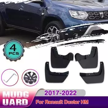 Автомобильные брызговики для Dacia Renault Duster HM 2017 ~ 2022, передние и задние брызговики, брызговики, Fender, автоаксессуары