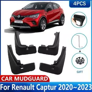 Автомобильные брызговики для Renault Captur, аксессуары, передние и задние брызговики, брызговики, щитки для крыльев, стиль чёрный