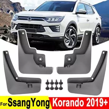 Автомобильные брызговики для SsangYong Ssang Yong Korando C300 2019 2020 2021, брызговики, переднее и заднее колесо автомобиля, Стайлинг чёрный