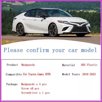 Автомобильные брызговики для Toyota Camry XV70 XLE SE 2018~2024 Передние задние крылья брызговики защитные колпачки для колес аксессуары