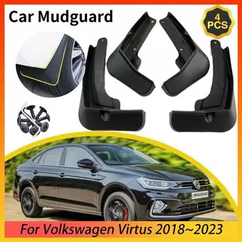 Автомобильные брызговики для Volkswagen VW Virtus Polo Sedan Skoda Славия 2018 ~ 2023, брызговики, брызговики, аксессуары для крыльев чёрный