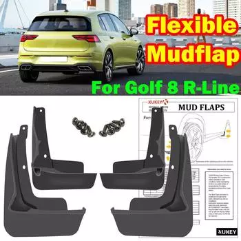Автомобильные брызговики для VW Golf 8 MK8 R-Line GTI GTD GTE 2020 2021 2022, брызговики для крыльев, аксессуары для брызговиков чёрный