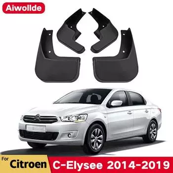 Автомобильные брызговики на крыльях для Citroen Elysee 2014-2015 2016 2017, брызговики, передние и задние брызговики, авто Citroen Elysee