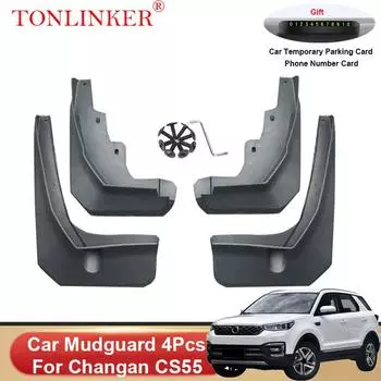 Автомобильные брызговики TONLINKER для Changan CS55 2022 2023, брызговики передние и задние крылья, 4 шт. 4 Pcs Black A