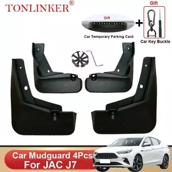 Автомобильные брызговики TONLINKER для JAC J7 2022 2023, передние и задние брызговики, брызговики, аксессуары для брызговиков на крыло 4 Pcs Black A