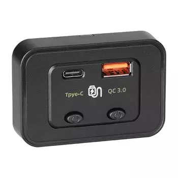 Автомобильные быстрые зарядные устройства 12/24 В с кнопочным переключателем PD Type-C QC3.0 USB-адаптер питания A