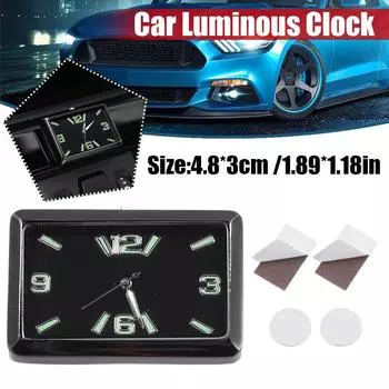 Автомобильные часы, автомобильные внутренние наклеиваемые мини-цифровые модные украшения, автомобильные кварцевые часы, аксессуары для автомобильных часов M4L6