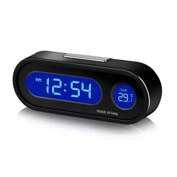 Автомобильные часы, цифровой термометр, таймер 2 в 1, авто часы, светящийся ЖК-цифровой дисплей, часы, аксессуары для стайлинга автомобилей