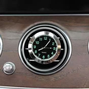 Автомобильные часы с запуском одной кнопкой: Диаметр 4,5 см, электронный кварц, креативные аксессуары Large dial чёрный