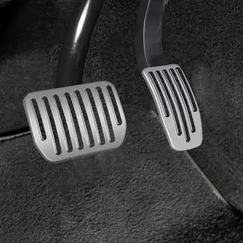 Автомобильные чехлы на педаль акселератора и тормоза, накладки на автомобильные ножки, нескользящие украшения для подножек серебряный