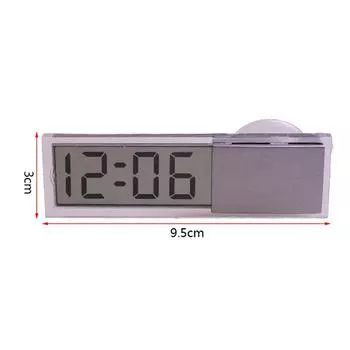 Автомобильные цифровые светодиодные часы, мини-электронный измеритель окна на присоске
