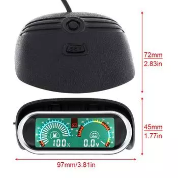 Автомобильные датчики 12 В/24 В 2 в 1 ЖК-цифровой измеритель напряжения + датчик температуры воды с датчиком для автомобиля, грузовика