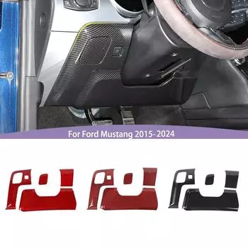 Автомобильные декоративные наклейки на панель под рулем, аксессуары, подходящие для Ford Mustang 2015, аксессуары для интерьера из АБС-пластика красный черный