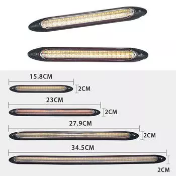 Автомобильные дневные ходовые огни DRL Scan Strip Flow Yellow Sequential Turn Signal Lamp Universal 12v для автомобильных фар DRL Universal 15.5cm