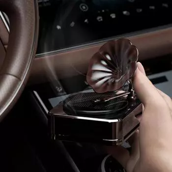 Автомобильные духи, хороший запах, очистка воздуха, изысканное качество изготовления, стильный проигрыватель пластинок, украшение, освежитель, диффузор для коричневый