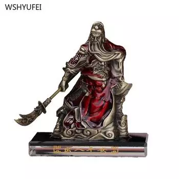 Автомобильные духи из сплава Гуань Гун, аксессуары для рабочего стола, скульптура, ремесла, аксессуары для фэн-шуй, гостиная, украшение рабочего стола