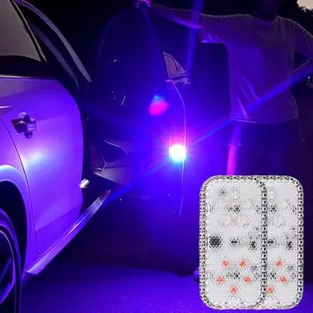 Автомобильные дверные предупреждающие огни 2 шт. 5 В беспроводная автомобильная дверная перезаряжаемая мигающая светодиодная лампа автомобильное безопасное оборудование для спортивного автомобиля грузовика United States