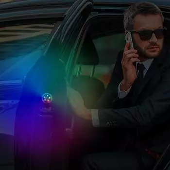 Автомобильные дверные предупреждающие огни, автомобильная дверная полоса, 5 шт., беспроводной автоматический сигнальный фонарь для кузова, водонепроницаемый, защита от столкновений сзади для автомобиля зелёный