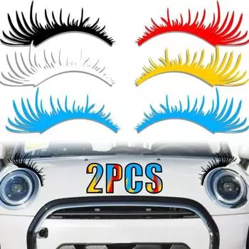 Автомобильные фары Наклейки на брови и ресницы Бампер Индивидуальное украшение Автомобильный стиль Модификация Фара Накладные ресницы Наклейка