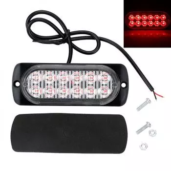 Автомобильные фары в сборе, 12 светодиодов, 18 Вт, автоаксессуары, светодиодная сигнальная лампа, Стайлинг автомобиля, аварийный боковой фонарь для грузовика жёлтый