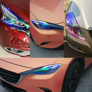 Автомобильные фары, задние фонари, противотуманные фары, тонировочная пленка, наклейки, защитная пленка, тюнинг, универсальные детали экстерьера автомобиля красный