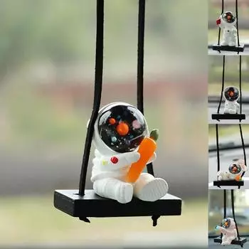 Автомобильные качели подвеска астронавт зеркало заднего вида подвесные украшения качели астронавт подвеска автомобильные украшения аксессуары