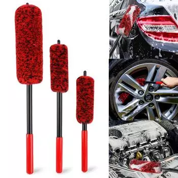 Автомобильные колеса Woolies Plush Soft Alloy Wheel Cleaning Brush Детализирующие щетки для авто мотоцикла Техническое обслуживание Чистящий инструмент