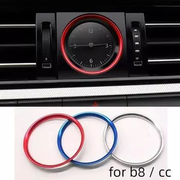 Автомобильные консольные часы, украшение времени, кольцо, наклейка на крышку для Pa/ssat B8 2016-2019, автомобильные аксессуары 17-20 B8 красный