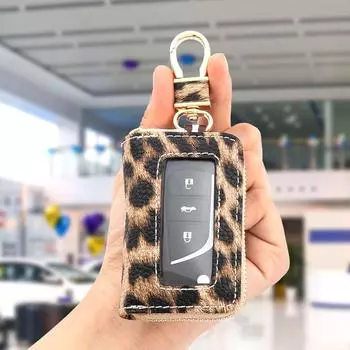 Автомобильные кошельки для ключей, сумка для блокировки сигнала, защитная сумка для ключей с застежкой-молнией и защитой от RFID-сигналов, леопардовый узор, искусственная кожа, защита от взлома и кражи