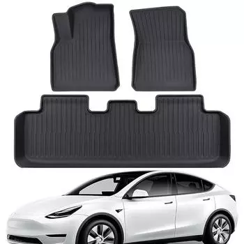 Автомобильные коврики для модели Tesla 3 года 2019-2024, автомобильные четырехсезонные водонепроницаемые нескользящие напольные коврики, новые специальные автомобильные аксессуары из ТПЭ