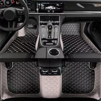 Автомобильные коврики из искусственной кожи на заказ для Mercedes Benz GLC Coupe 2017-2022 года Детали интерьера автомобиля красный черный
